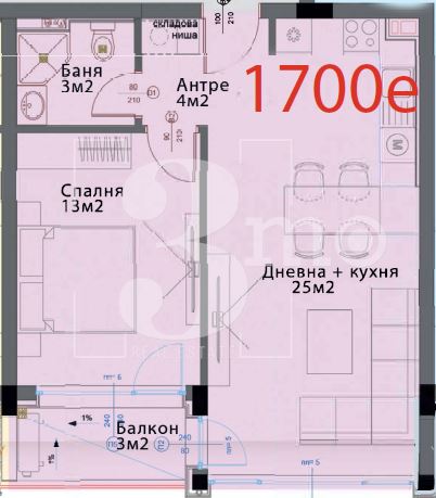 Продава двустаен апартамент в нова сграда, кв. Модерно предградие - 0