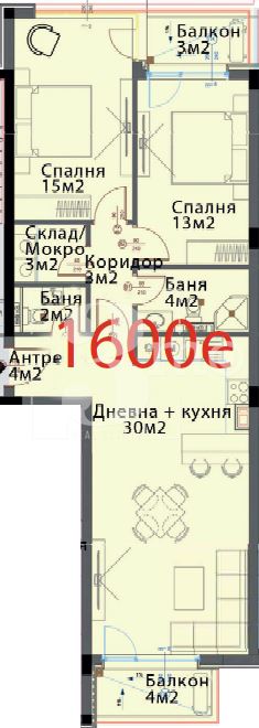 3mo Амалтея продава тристаен апартамент в нова сграда в кв. Модерно предградие, гр. София - 0