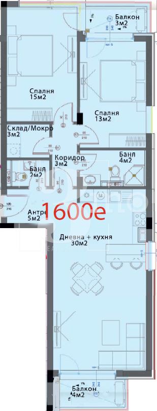 Продава просторен, тристаен апартамент в нова сграда, кв. Модерно предградие - 0