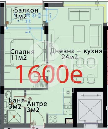 Продава двустаен апартамент в нова сграда в кв. Модерно предградие, гр. София - 0